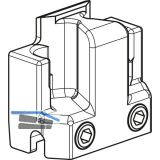 GU-966/200 Steuerteil, Zinkdruckguss silberf�rbig