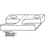 GU-966 mZ Schlie�platte, Schema C, neben Stulp schraubbar, Sonder, Zink silber