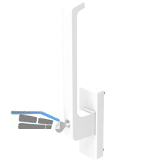 GU-966 Getriebe-Drehgriff DIRIGENT, sperrbar, Aussperrsicherung, wei�, links