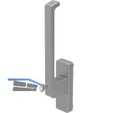 GU-966 Getriebe-Drehgriff DIRIGENT, sperrbar, Aussperrsicherung, silber, rechts