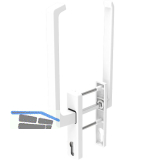 GU-966 PSK mZ Drehgriffgarnitur DIRIGENT innen/au�en flach, mit PZ, wei�