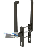 GU-966 PSK mZ Drehgriffgarnitur DIRIGENT innen/au�en flach, mit PZ, dunkelbraun