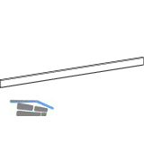 GU-966 Abdeckschiene oben P1226, Kunststoff wei�, L=2460 mm