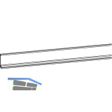 GU-966/200 Laufschiene unten P 1213, Aluminium silber eloxiert, L=3460 mm