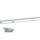 GU-966 F�hrungsschiene oben P1225, Aluminium silber eloxiert, L=3460 mm