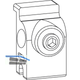 GU-966/200 St�tzbock f�r 10 mm Verbindungsstange, Kunststoff silber