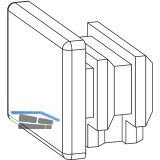 GU-966 Endkappe f�r F�hrungsschiene oben P1225, Kunststoff wei� RAL9016