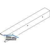 DORMA-Glas Muto 150 Laufschiene auf Ma� Wandmontage Aluminium silber eloxiert