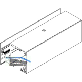 DORMA-Glas Muto 150 Seitenteilprofil auf Ma� Glas 8-13,5 mm Alu silber eloxiert