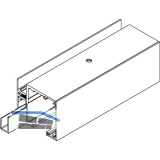 DORMA-Glas Muto 80/150 F�llprofil auf Ma� Aluminium silber eloxiert