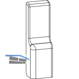 GU-966/200 Abdeckkappe f�r Laufwagen links, Kunststoff silber