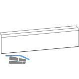 GU-966/200 Abdeckschiene unten P1602 silber L=1935 mm