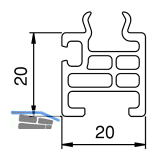 Altbau-Ausgleichsprofil EIFEL T, schwarz