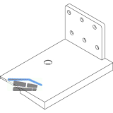Universal-Schwellenhalter EIFEL T, gr��er/gleich 70 mm, Kunststoff wei�