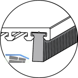 B�rstendichtung EIFEL PB 48, H�he 10 mm, Kunststoff grau