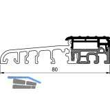 Balkont�rschwelle EIFEL TB-80, 6000 mm, silber eloxiert/grau