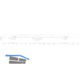 KFV MFV-Schloss AS 3600 DIN, DM 45,Stulp 2170 x 24 x 3 mm, eckig, verz. silber