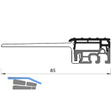 Balkont�rschwelle EIFEL RS 85 TB, 6000 mm, silber eloxiert/schwarz