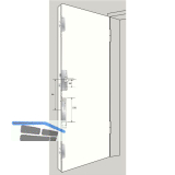 KFV MFV-Schloss AS2600 Genius CA XF Flachstulp 2170x20x2,5 mm,eckig, Edelstahl