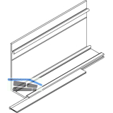 DORMA-Glas Muto 80/150 Sichtschutzb�rste auf Ma� Glas 8-10 mm grau