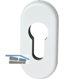 FSB Zylinderrosette 17 1757 oval 32,5 x70 x 7, Aluminium wei�