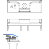 GU Schlie�platte, gegen�berliegende Beschlagsnut, 13V, silber
