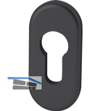 FSB Zylinderrosette 17 1757 oval, Aluminium schwarz matt