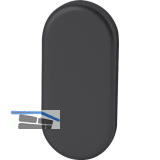 FSB Blindrosette 17 1757 oval, Aluminium schwarz matt