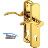 SH-Dr�ckergarnitur M�NCHEN - auf Schild PZ92, links, -80, ohne Kzs., Messing PVD