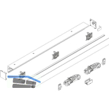 DORMA-GLAS Muto 80 Beschlagset Glas Deckenmontage L=2180 mm Edelstahl-Effekt