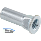 Stahlgewindeh�lse M5, L�nge 18 mm, Stahl verzinkt