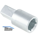 Stiftverl�ngerung f�r Fenstergriffe mit 7 mm Vierkantstift, Stahl verzinkt