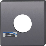 FSB Deckrosette quadratisch 03 0450 09312 ASL/AGL, Aluminium schwarz matt