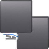 FSB Blindrosette quadratisch 12 1704 00000 ASL, Aluminium schwarz matt