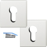 FSB Zylinderrosette quadratisch 12 1704 00010 ASL, Aluminium silber eloxiert