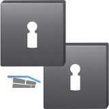 FSB Buntbartrosette quadratisch 12 1704 00002 ASL, Aluminium schwarz matt