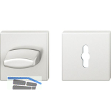 FSB WC Rosette 12 1704 00088 ASL, R/7 mm, ohne Schauscheibe, Aluminium silber