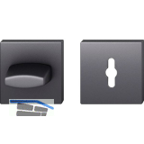 FSB WC Rosette 12 1704 00088 ASL, R/8 mm, ohne Schauscheibe, Aluminium schwarz