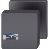 FSB T�rknopf 23 0811 03500, 50 x 50 mm, Aluminium schwarz matt