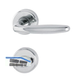 HOPPE Dr�ckergarnitur ROISSY - auf Rosette WC, Messing verchromt