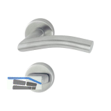 HOPPE Dr�ckergarnitur ANTWERPEN - auf Rosette WC, 37 - 42, Edelstahl matt