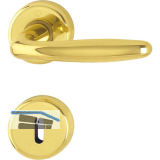 HOPPE Dr�ckergarnitur ROISSY - auf Rosette BB, Messing poliert lackiert