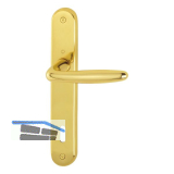 HOPPE Dr�ckergarnitur ROISSY - auf Schild BB 90, Messing poliert lackiert