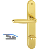 HOPPE Dr�ckergarnitur ROISSY - auf Schild WC 90, links, Messing poliert