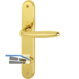 HOPPE Dr�ckergarnitur ROISSY - auf Schild WC 90, rechts, Messing poliert