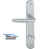 HOPPE Dr�ckergarnitur ROISSY - auf Schild WC 90, Links, Messing verchromt matt