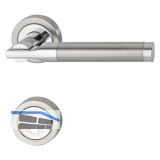 MARCHESI Dr�ckergarnitur THOR - auf Rosette BB, verchromt/Edelstahl matt