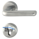 HOPPE Dr�ckergarnitur HELSINGBORG - auf Rosette PZ, 37 - 42, Edelstahl matt