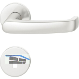 FSB Dr�ckergarnitur 12 1045 ASL auf Rosette BB, Aluminium silber eloxiert