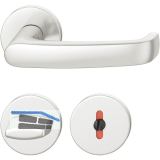 FSB Dr�ckergarnitur 12 1045 ASL auf Rosette WC, Aluminium silber eloxiert